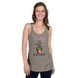 Pretty but will Stab You Women's Racerback Tank