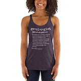 Geologist Definition Women's Racerback Tank