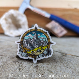 Explore Nature and Geology Compass Sticker