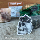 Crystal Skull Sticker - Clear Backing