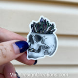 Crystal Skull Sticker - Clear Backing