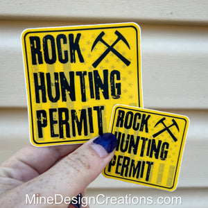 Rockhound Permit Sticker - Two Size Options