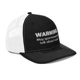 Warning: May Spontaneously Talk About Rocks Trucker Cap