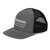 Warning: May Spontaneously Talk About Rocks Trucker Cap