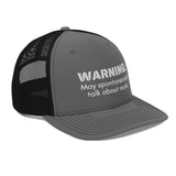 Warning: May Spontaneously Talk About Rocks Trucker Cap