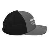 Warning: May Spontaneously Talk About Rocks Trucker Cap