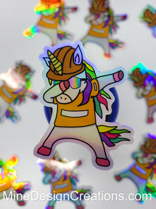 Holographic Safety Unicorn Sticker