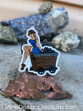 Roxie Pin-Up with Ore Car