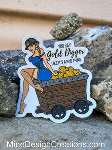 Roxie "Gold Digger" Pin Up Sticker