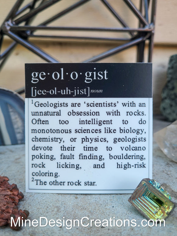 Geologist Definition Sticker