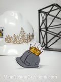 Hard Hat with Crown Sticker -2 color options!