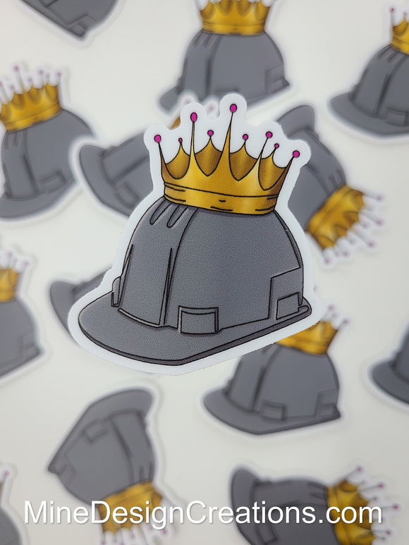 Hard Hat with Crown Sticker -2 color options!