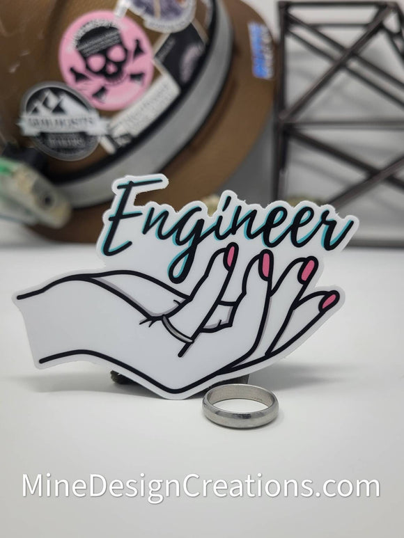 Women in Engineering Iron Ring Hand Sticker