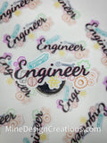 Engineer Doodle Clear Backing Sticker