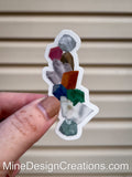 Abstract Mohs Scale Sticker - Clear Backing