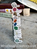 Mohs Scale with Labels Sticker
