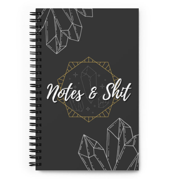Notes & Shit Gem / Crystal Spiral notebook