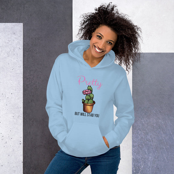 Pretty, but will Stab You Cactus Unisex Heavy Blend Hoodie