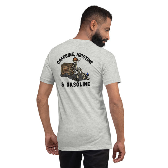 Caffeine, Nicotine, & Gasoline Short-Sleeve Unisex T-Shirt