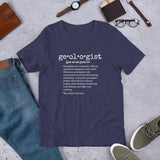 Geologist Definition (on front) Short-Sleeve Unisex T-Shirt